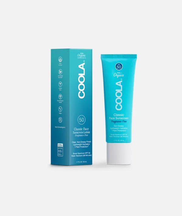 Coola Classic Face SPF 50 Organic Fragrance-Free Moisturiser
